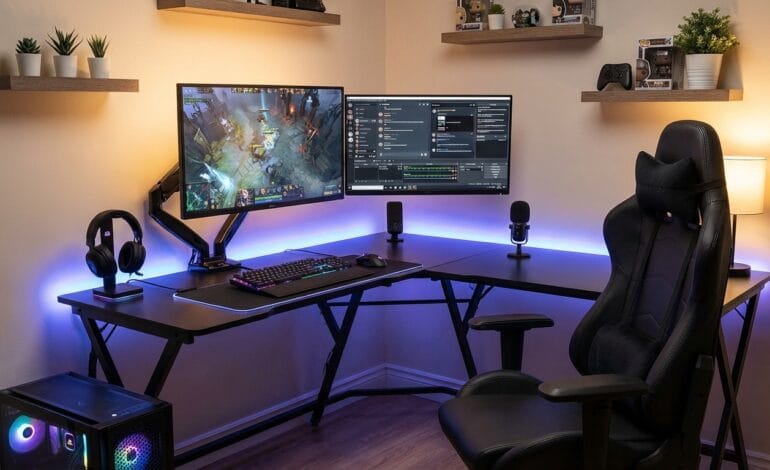 L Shaped Gaming Desk Setup Ideas for Maximum Comfort