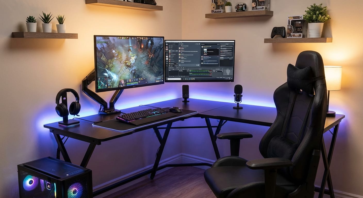 L Shaped Gaming Desk Setup Ideas for Maximum Comfort