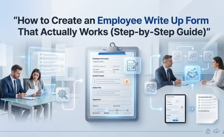 How to Create an Employee Write Up Form That Actually Works (Step-by-Step Guide)
